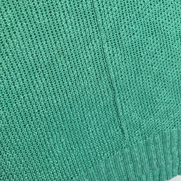 hyped unicorn womens medium large knit green sweater pullover inside out crochet - Picture 7 of 10